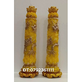 Mua Đôi nến rồng cao 69cm cả đế .Đường kính nến 14cm nhiều màu