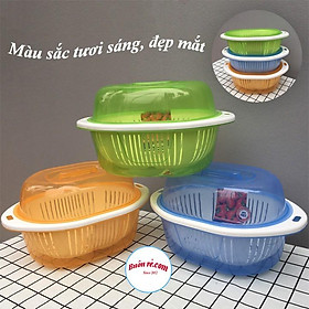 Bộ rổ chậu có nắp đậy Việt Nhật 2 size hàng cao cấp tiện lợi