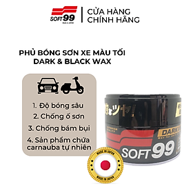 Sáp Vệ Sinh, Phủ Bóng Sơn Xe Màu Tối Dark & Black Wax W-2 SOFT99