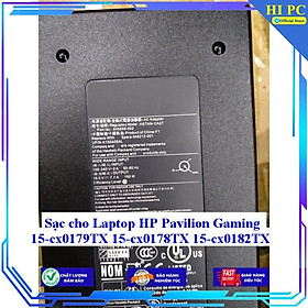 Sạc cho Laptop HP Pavilion Gaming 15-cx0179TX 15-cx0178TX 15-cx0182TX - Kèm Dây nguồn - Hàng Nhập Khẩu