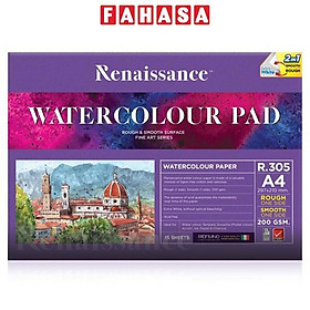 Tập Vẽ Màu Nước A4 - Renaissance R-305 (15 Tờ)