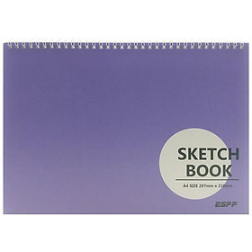 Vở vẽ a4 sketch book - espp 130401pu - màu tím