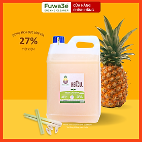 [Can 10L tiết kiệm] Nước lau sàn hữu cơ enzyme sinh học từ vỏ dứa Fuwa3e - hương SẢ CHANH