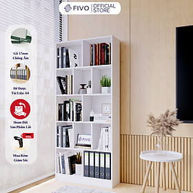 Mua Kệ Sách Gỗ Đứng Đa Tầng Màu Trắng FB73 FIVO  Gỗ Chống Ẩm Cao Cấp  Diện Tích Rộng Rãi Để Sách A4  Các Tập Hồ Sơ Lớn