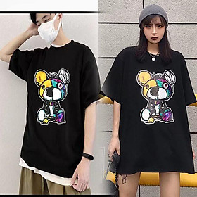 Áo thun nam nữ Unisex Gấu nhiều màu độc lạ Áo thun nam tay lỡ màu đen trắng Trùm Unisex aothununisex