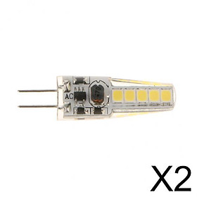 2X 2w G4 Silicon Led Corn Bulb Lamp Energy Saving Bulb Ac / Dc12v White