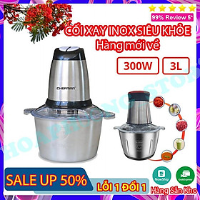 Máy Xay Thịt Xay Thực Phẩm Cối Inox 4 Lưỡi Đa Năng