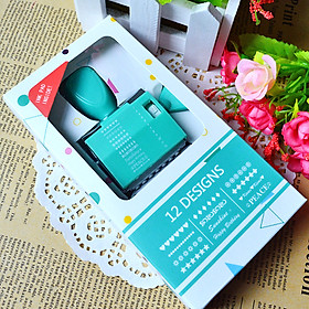 Dấu 12 viền hoa văn Trang trí Thiệp, Sổ tay