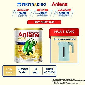 Bao bì mới - Sữa Bột Anlene Gold Hương Vanilla (Hộp Thiếc 800g)
