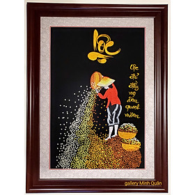 Mua Tranh thêu -Chữ Lộc ( Được mùa bội thu)