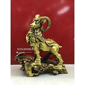 Mua Tượng Dê bằng đồng đứng ngậm tiền tượng đồng cao 38cm và 30cm