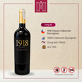 Rượu vang đỏ Chile 1918 Classic Cabernet Sauvignon 750ml 13% - Hàng Chính Hãng