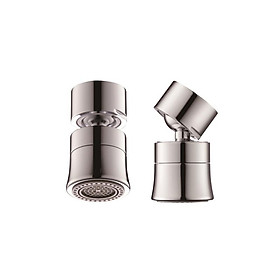 Đầu gắn vòi nước tăng áp, xoay 360 độ, hai chế độ nước, bằng đồng thau Waternymph ASQPQ034-N0020 (kèm bộ Ren chuyển đổi 6 món cho tất cả các loại vòi nước tiêu chuẩn)