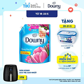 Nước Xả Vải Downy Nắng Mai (3.5L/ Túi) - Giữ quần áo tươi mới - Hương thơm tươi mới kéo dài