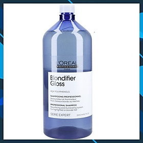 DẦU GỘI L'OREAL SERIE EXPERT BLONDIFIER GLOSS PROFESSIONAL BÓNG MƯỢT CHO TÓC NHUỘM TẨY SÁNG 1500ML NEW(CHAI TO)