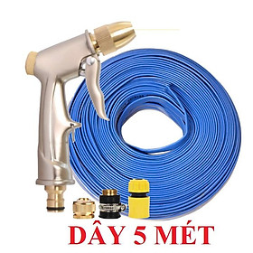 Mua Bộ dây vòi xịt nước ️   tăng áp 3 lần loại 3m  5m 206701-1 đầu đồng cút nhựa nối đồng+ đai