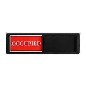 2-3pack Adhesive Office Door Slider Sign Indicator Occupied Black