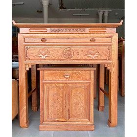 Mua Bàn cúng gia tiên . bàn thờ phật  Bàn Thờ Gỗ Hương 1m27 và 1m54