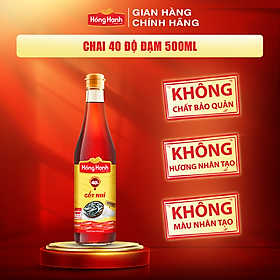 Nước mắm truyền thống Phú Quốc Hồng Hạnh Cốt Nhỉ 40 độ đạm dung tích 500ML - Chấm sống tuyệt ngon, vẹn tròn dưỡng chất