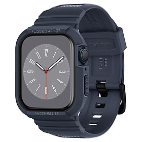 Ốp Case bảo vệ tích hợp dây đeo Spigen Rugged Armor Pro cho Apple Watch Series 9/8/7 (45mm) & Apple Watch Series SE2/6/SE/5/4 (44mm) - Hàng Chính Hãng