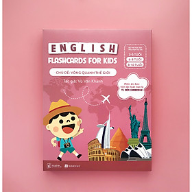 Bộ 30 Thẻ Học (Flashcards) Thông Minh Song Ngữ Tiếng Anh Phiên Âm chuẩn CAMBRIDGE - Chủ đề : Vòng Quanh Thế Giới ( cho bé 3 - 10 tuổi), Chất liệu giấy Ivory cao cấp