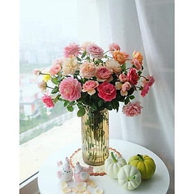 Mua Bình bông  lọ hoa thủy tinh đẹp mẫu mới phong cách Bắc Âu sang trọng 25cm