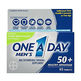 One A Day Men’s 50+ Multivitamins, Supplement with Vitamin A, Vitamin C, Vitamin D, Vitamin E and Zinc for Immune Health Support*, Calcium & More, 175 Count