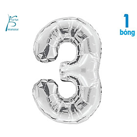 Bóng kiếng Hình Số Màu Bạc 0-9 - Kool Style