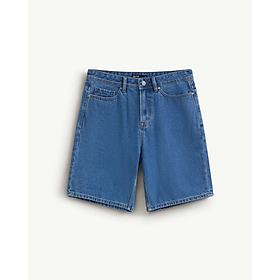 Quần short jean ( denim ) nam form Straight màu Xanh đậm và Xanh nhạt - ROUTINE 10F24DPS004 | LASTORE MENSWEAR