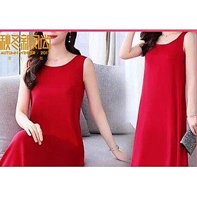 Đầm bầu màu trơn kiểu đơn giản thời trang Hàn Quốc  dona22111701