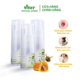 Combo 3 Chai Xịt Họng Keo Ong 3T 25ml Giảm Đau Họng, Ho Khan, Ngứa Rát Họng