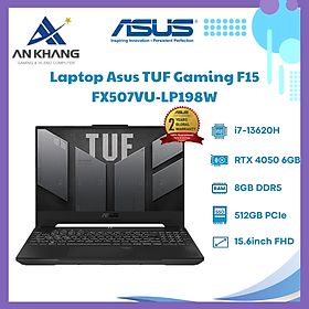 Mua Laptop Asus TUF Gaming F15 FX507VU-LP198W (Core i7 13620H/ 8GB/ 512GB SSD/ Nvidia GeForce RTX 4050 6GB GDDR6/ 15.6inch Full HD/ Windows 11 Home/ Grey) - Hàng Chính Hãng - Bảo Hành 24 Tháng