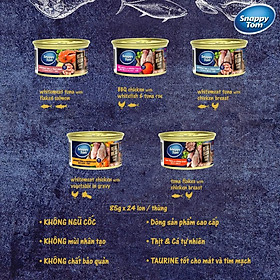 Pate snappy tom premium 85g cho mèo mọi lứa tuổi -real meat grain free thùng 24 lon mix vị