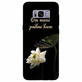 Ốp lưng dành cho samsung s8 plus mẫu om mani cánh sen trắng