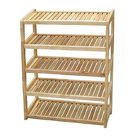 Mua Kệ Giày Dép Gỗ Tự Nhiên 5 Tầng Rộng 60cm (TN)