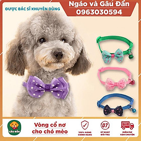 Vòng cổ nơ cho chó mèo Ngáo Và Gâu Đần - Vòng cổ chó thú cưng nhiều màu sắc