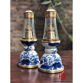 Mua Đèn Tháp Bát Sen Xanh Men Rạn Đắp Nổi