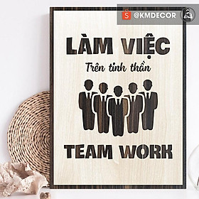 Mua Tranh gỗ động lực - Làm việc trên tinh thần Team Work