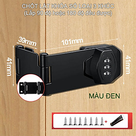 Mua Chốt lật có khóa số  loại 3 khúc góc 90-180 độ đều được  dùng cho cửa  hòm  tủ  ngăn kéo bàn  bằng thép mạ chống gỉ