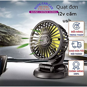 Quạt Làm Mát Không Khí Mini Tốc Độ 12 / 24V Có Thể Điều Chỉnh Cho Xe Hơi