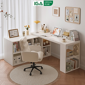 Mua Bàn làm việc thông minh kèm kệ sách gỗ MDF phủ melamin thương hiệu IGA - GP368