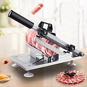 Manual Meat Slicer Household Stainless Steel Cutting Slicing Machine Chicken Lamb Herb Pastry Cutter for Home Cooking