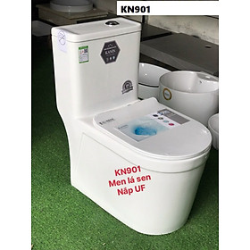Mua FREESHIP Bồn Cầu Cao Cấp KANIN 901 Men Nung 3 Lớp Ở Nhiệt Độ 1280 Độ Xả Nước Xoáy Mạnh Nắp Hơi Rơi Êm