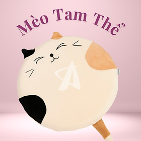 Đệm văn phòng ngồi bệt hình mèo cao cấp A phong cách Nhật Bản