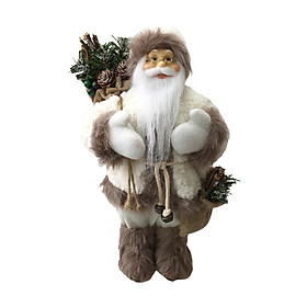 Statue Standing Christmas Santa Cute Plush Figure Toys Santa Claus Decorations Santa Figurine Doll for Table Home Living Room