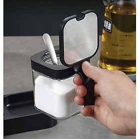 Mua Lọ gia vị hình vuông kèm thìa có nắp inox