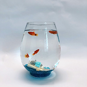 Bể cá mini thủy tinh để bàn đầy đủ phụ kiện - Bể cá mùa hè