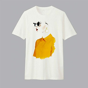 Áo T-shirt Trẻ Em Girl In Yellow Top Dotilo HU017 - Trắng