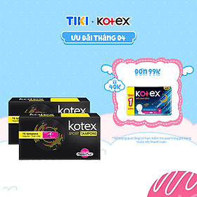 Combo 2 hộp Băng vệ sinh Kotex Tampon 16 miếng