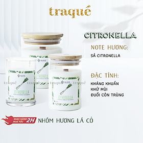 Nến thơm tinh dầu cao cấp không khói an toàn Candle Cup - CITRONELLA/SẢ JAVA - S - 100G (KG NẮP)